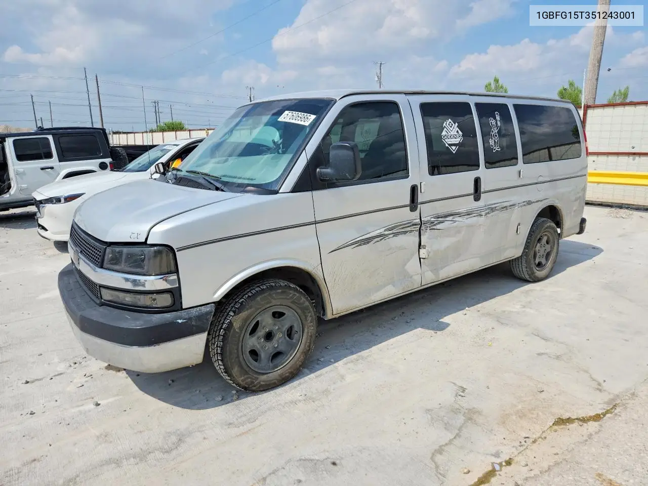 2005 Chevrolet Express G1500 VIN: 1GBFG15T351243001 Lot: 57606986