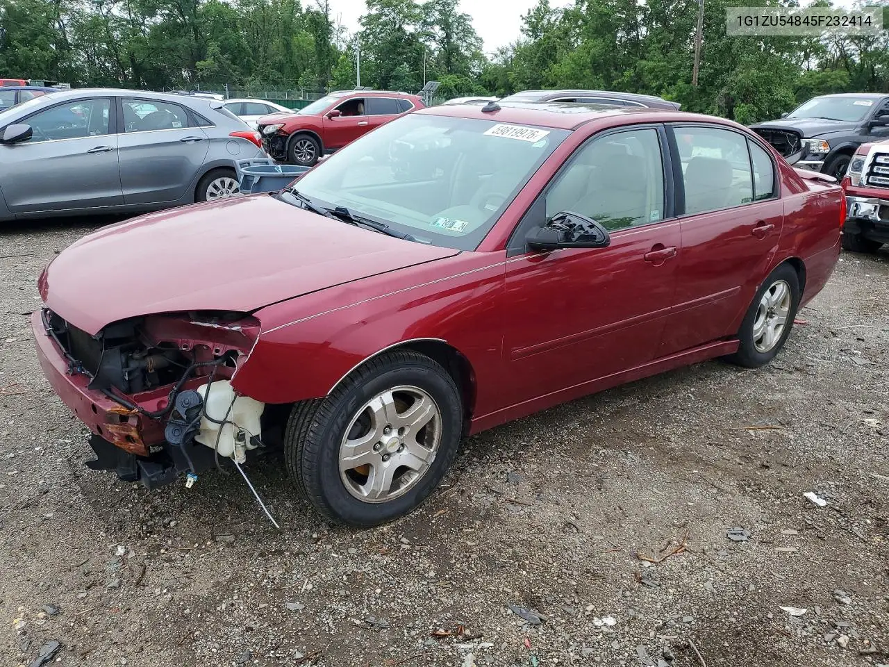 2005 Chevrolet Malibu Lt VIN: 1G1ZU54845F232414 Lot: 59819976