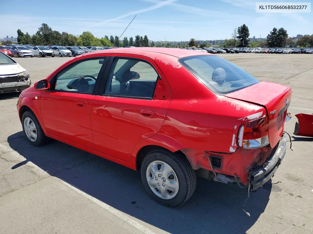2006 Chevrolet Aveo Base VIN: KL1TD56606B532377 Lot: 53264956