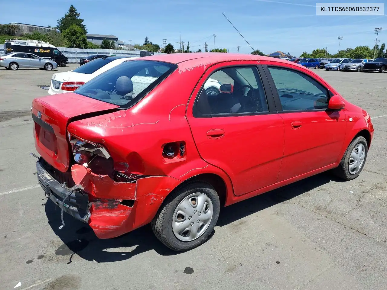 2006 Chevrolet Aveo Base VIN: KL1TD56606B532377 Lot: 53264956