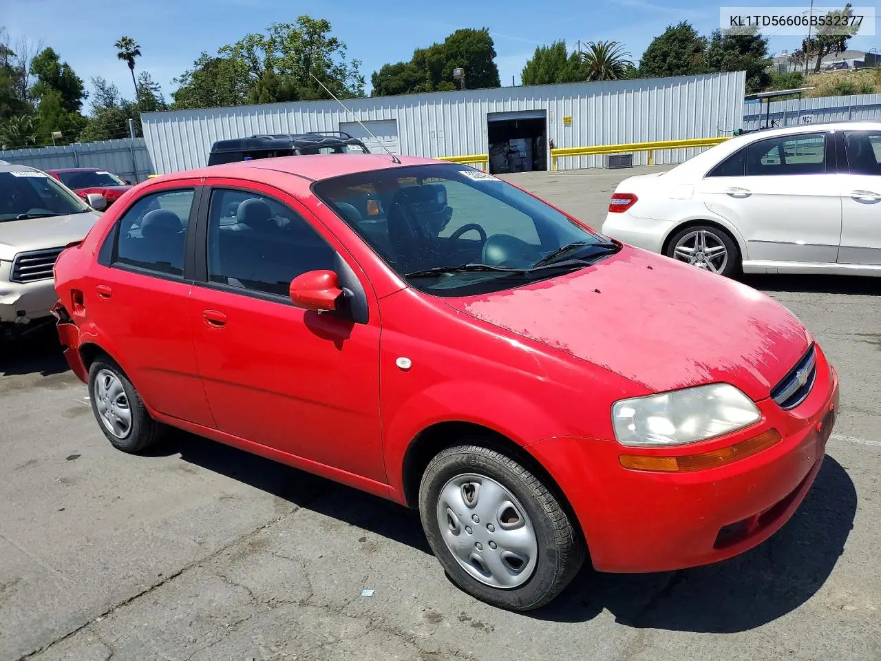 2006 Chevrolet Aveo Base VIN: KL1TD56606B532377 Lot: 53264956
