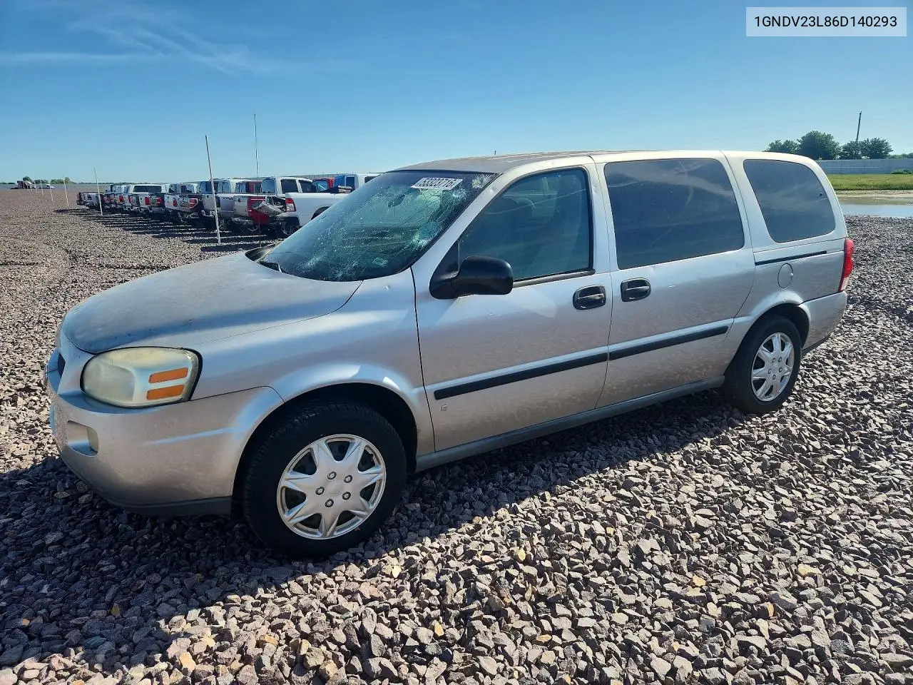 2006 Chevrolet Uplander Ls VIN: 1GNDV23L86D140293 Lot: 53323716