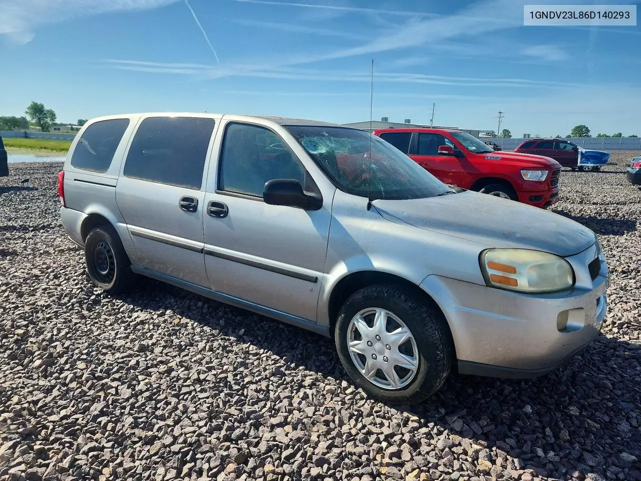 2006 Chevrolet Uplander Ls VIN: 1GNDV23L86D140293 Lot: 53323716
