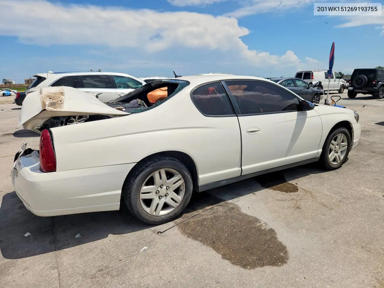 2006 Chevrolet Monte Carlo Lt VIN: 2G1WK151269193755 Lot: 54252536