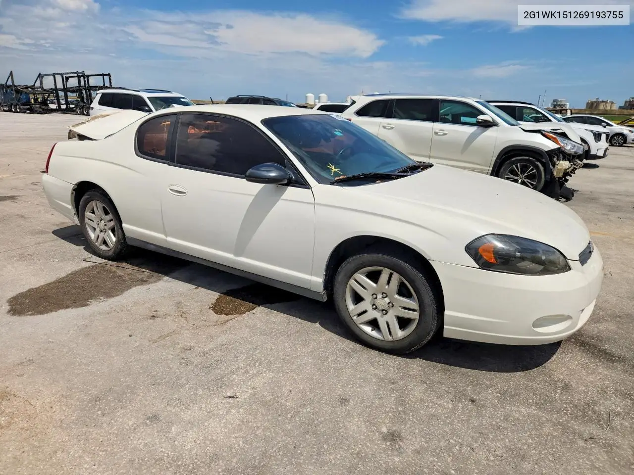 2006 Chevrolet Monte Carlo Lt VIN: 2G1WK151269193755 Lot: 54252536
