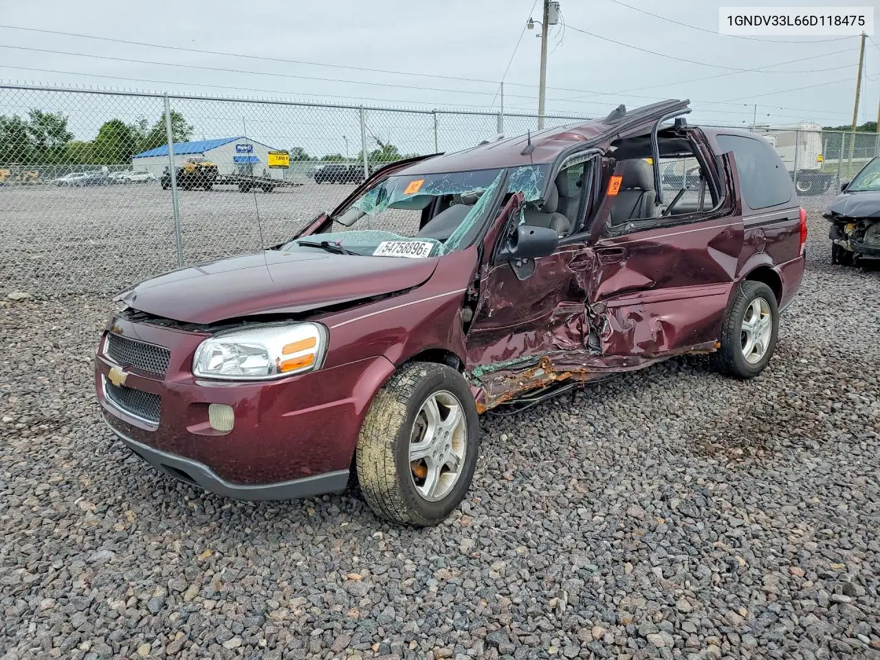 2006 Chevrolet Uplander Lt VIN: 1GNDV33L66D118475 Lot: 54758896
