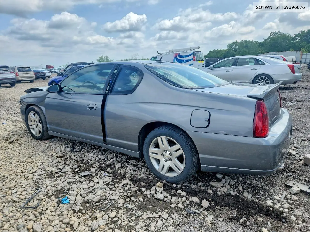 2006 Chevrolet Monte Carlo Ltz VIN: 2G1WN151169396076 Lot: 55730656