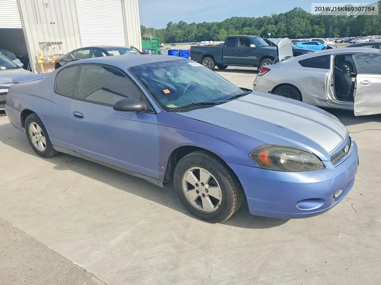 2006 Chevrolet Monte Carlo Ls VIN: 2G1WJ15K869307754 Lot: 59266626