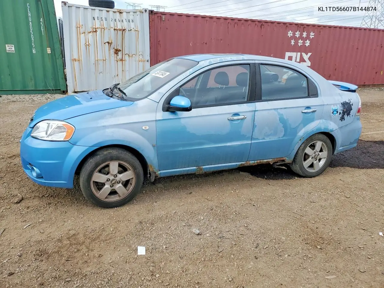 2007 Chevrolet Aveo Base VIN: KL1TD56607B144874 Lot: 52411846