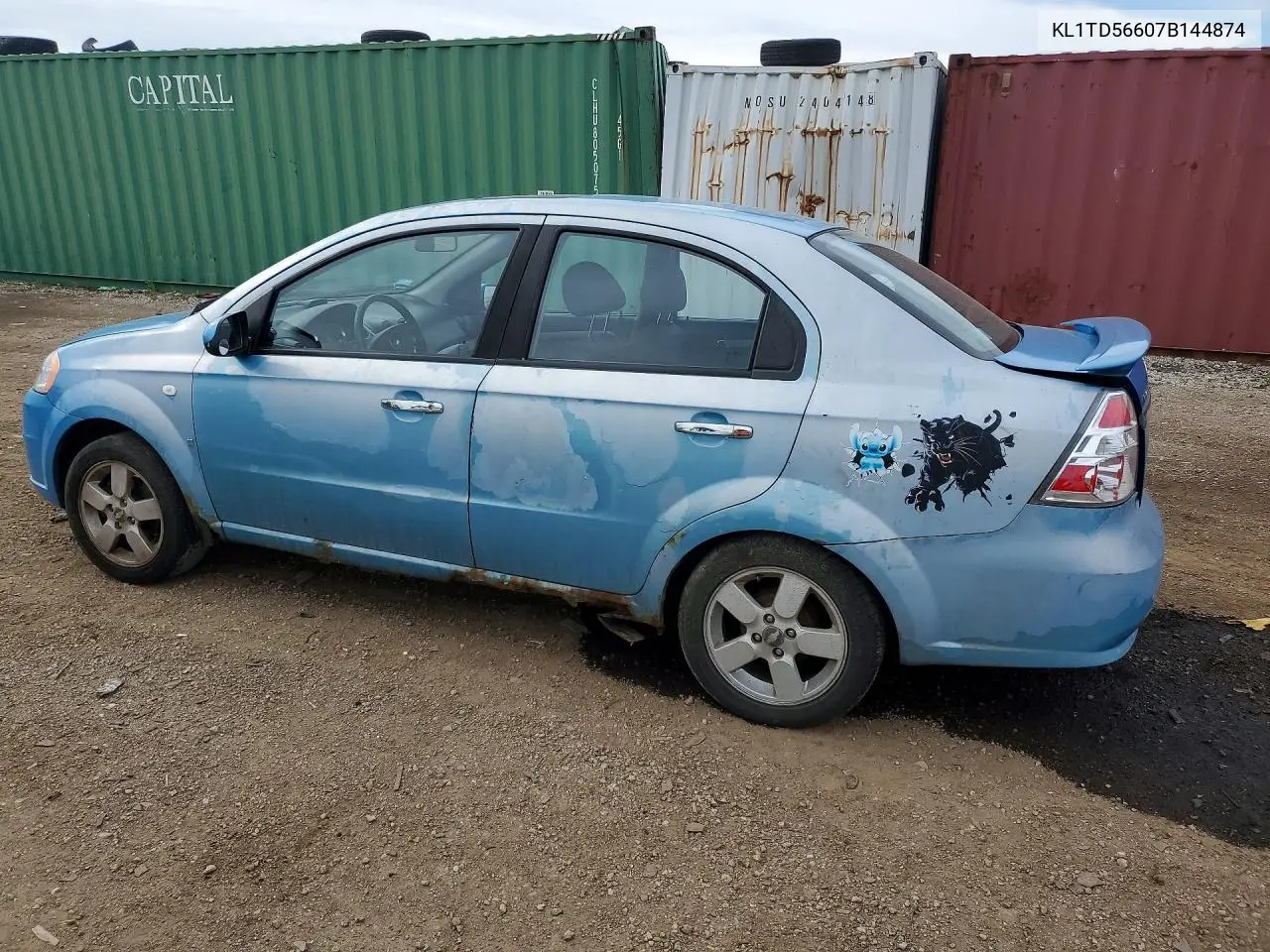 2007 Chevrolet Aveo Base VIN: KL1TD56607B144874 Lot: 52411846
