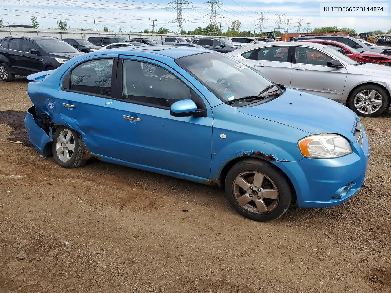 2007 Chevrolet Aveo Base VIN: KL1TD56607B144874 Lot: 52411846