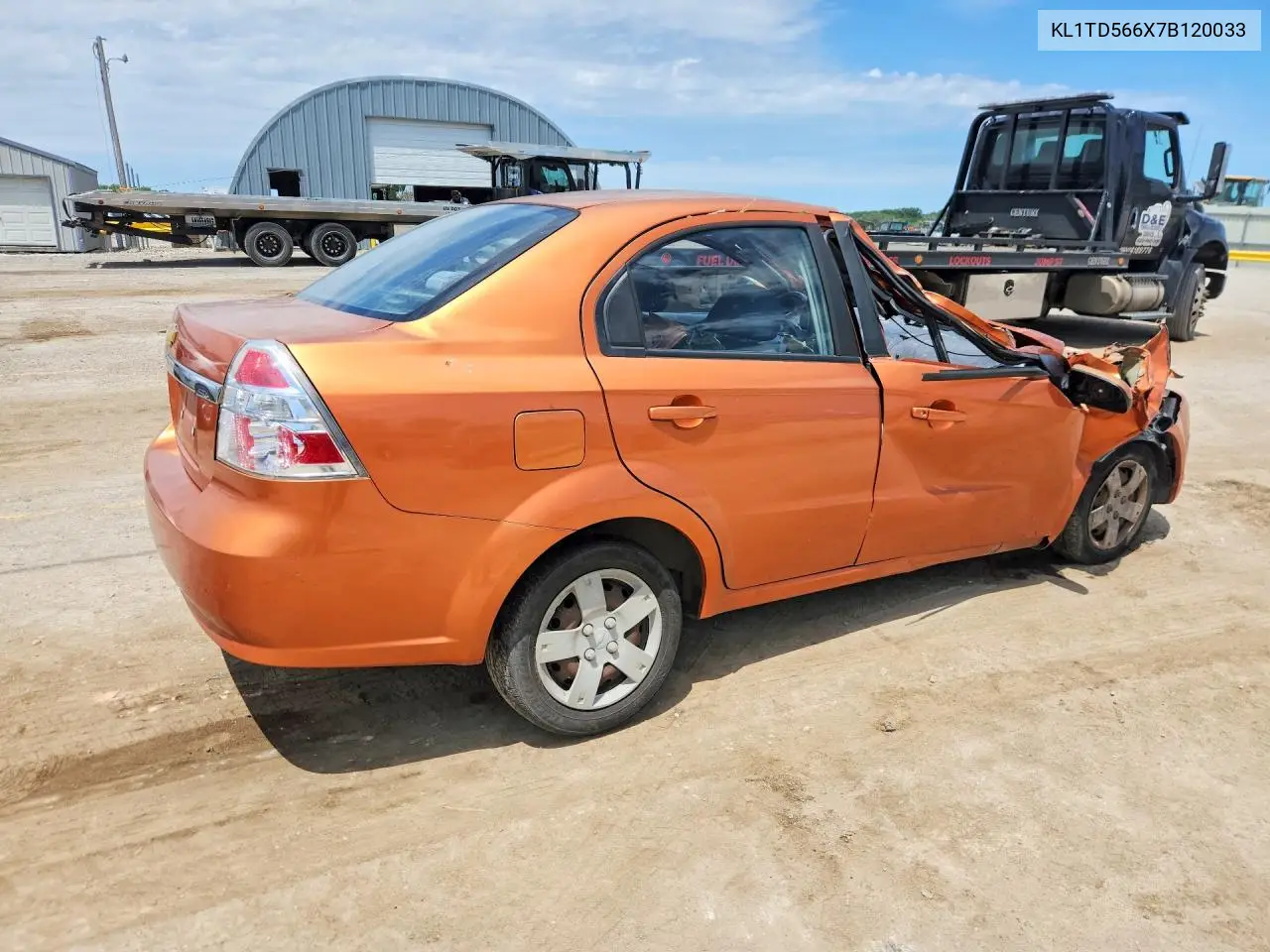 2007 Chevrolet Aveo Base VIN: KL1TD566X7B120033 Lot: 57231706