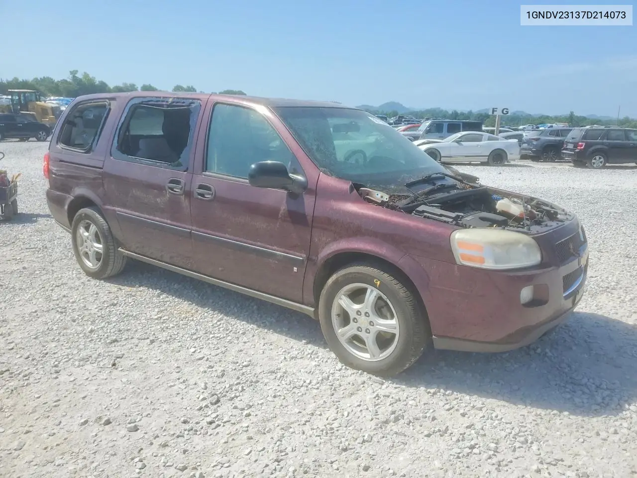 2007 Chevrolet Uplander Ls VIN: 1GNDV23137D214073 Lot: 59115936