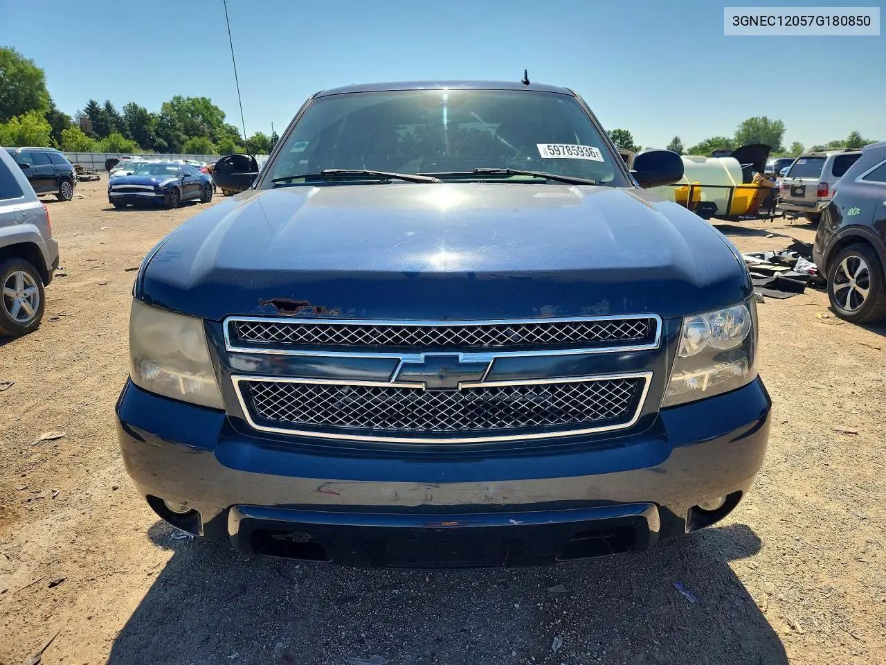 2007 Chevrolet Avalanche C1500 VIN: 3GNEC12057G180850 Lot: 59785936