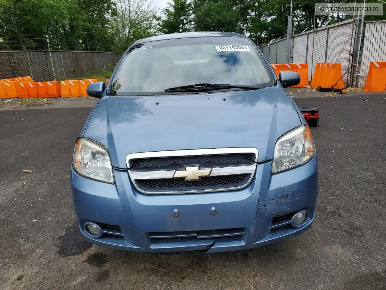 2008 Chevrolet Aveo Lt VIN: KL1TG56638B043370 Lot: 55114506
