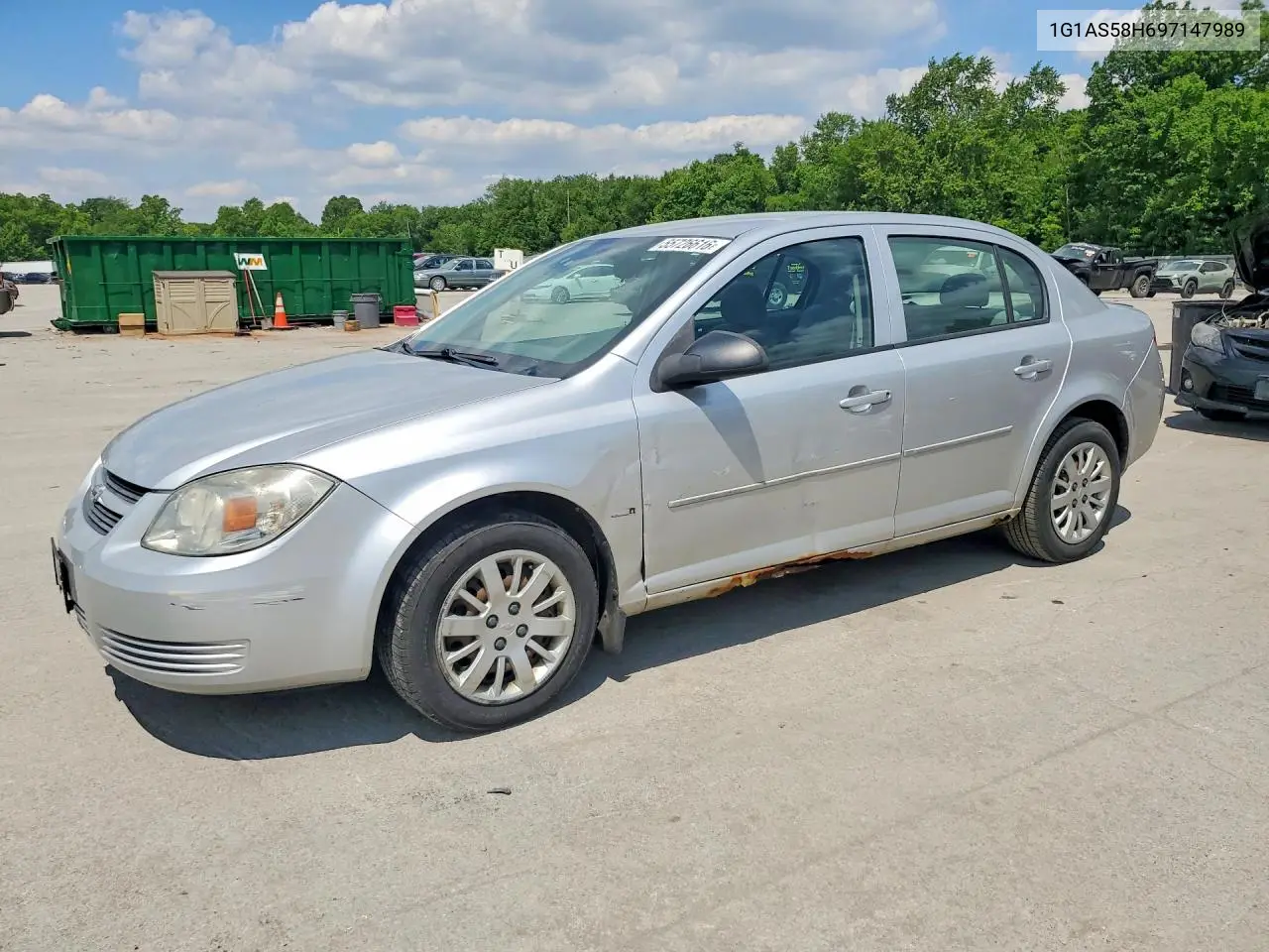 2009 Chevrolet Cobalt Ls VIN: 1G1AS58H697147989 Lot: 55726616