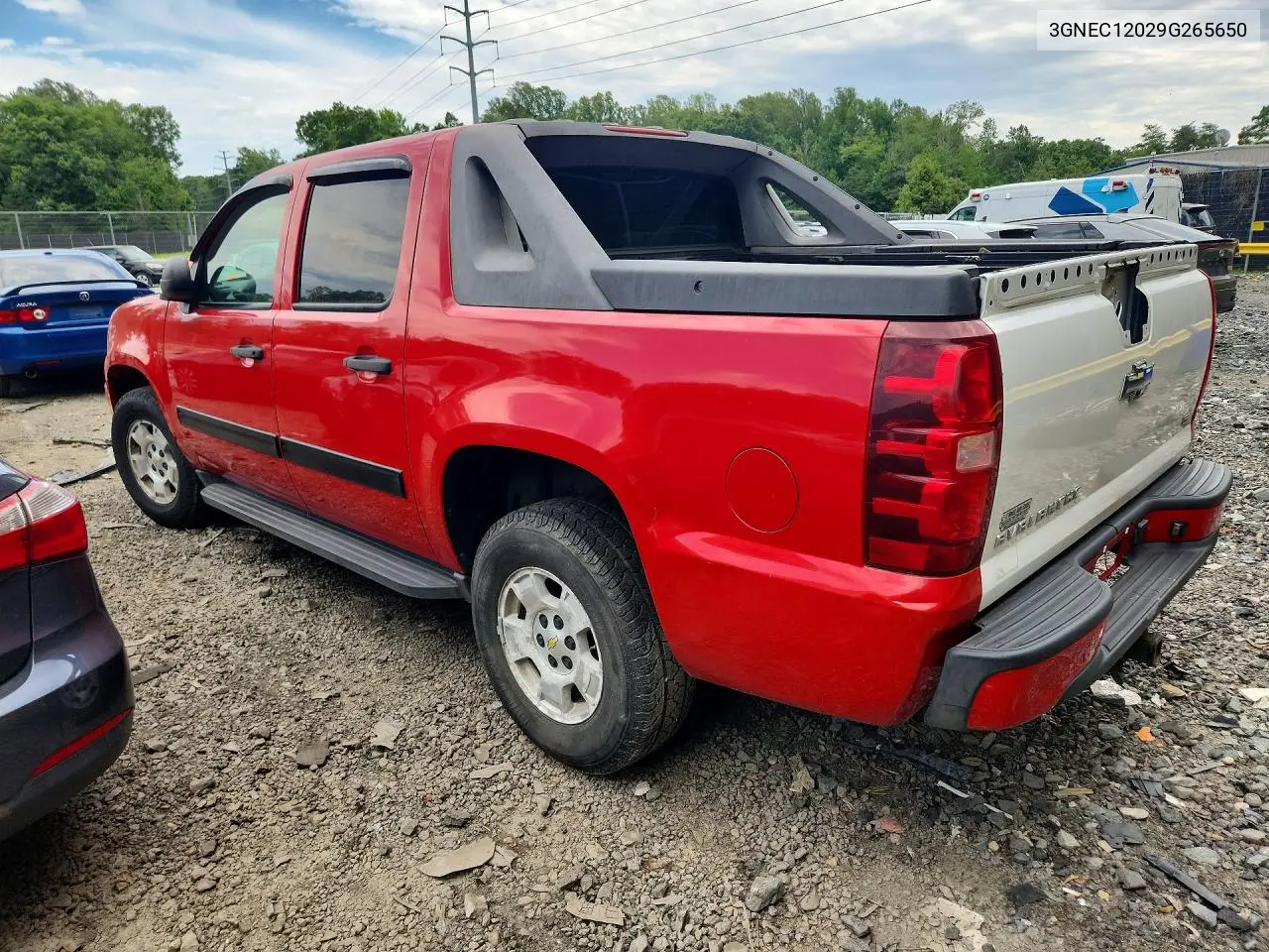 2009 Chevrolet Avalanche C1500 Ls VIN: 3GNEC12029G265650 Lot: 56602626