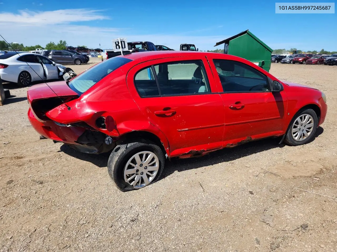 2009 Chevrolet Cobalt Ls VIN: 1G1AS58H997245687 Lot: 58241776