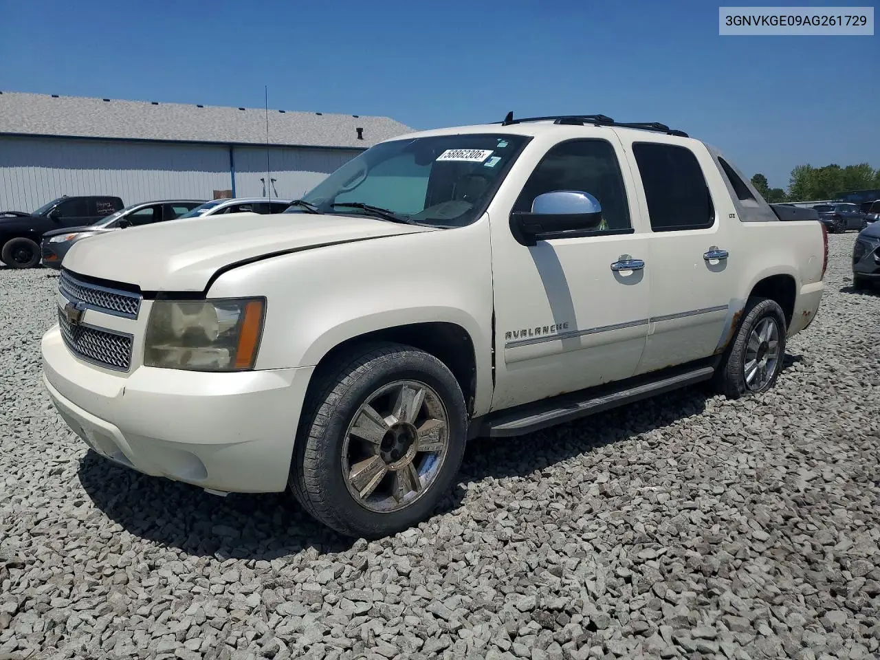 2010 Chevrolet Avalanche Ltz VIN: 3GNVKGE09AG261729 Lot: 58862306