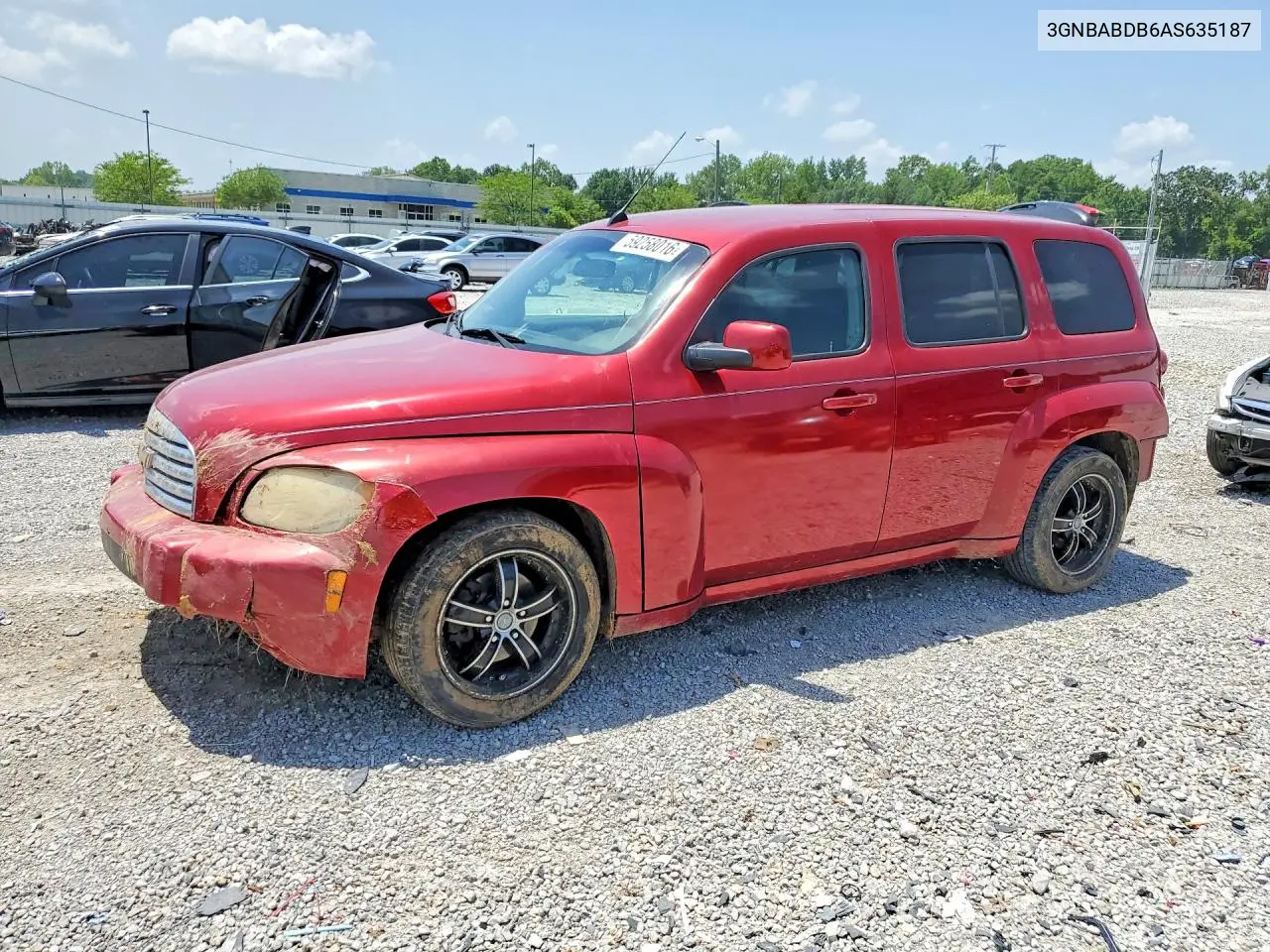 2010 Chevrolet Hhr Lt VIN: 3GNBABDB6AS635187 Lot: 59258016