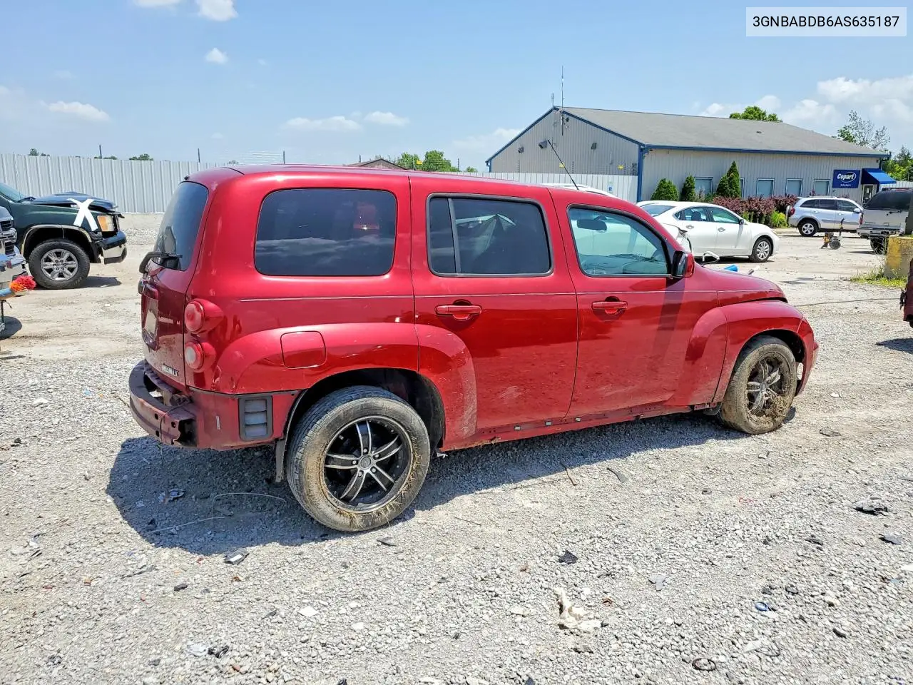 2010 Chevrolet Hhr Lt VIN: 3GNBABDB6AS635187 Lot: 59258016