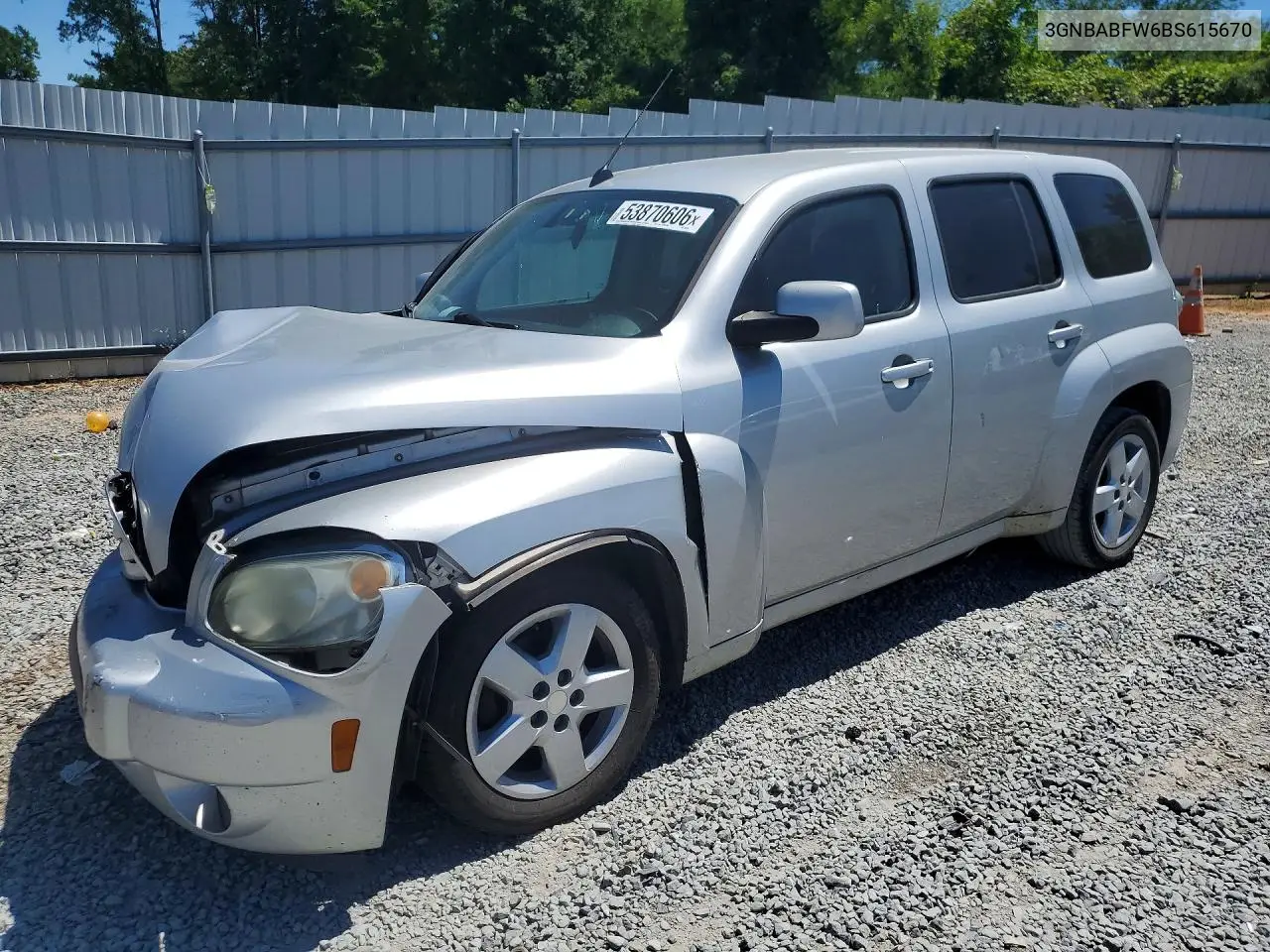2011 Chevrolet Hhr Lt VIN: 3GNBABFW6BS615670 Lot: 53870606