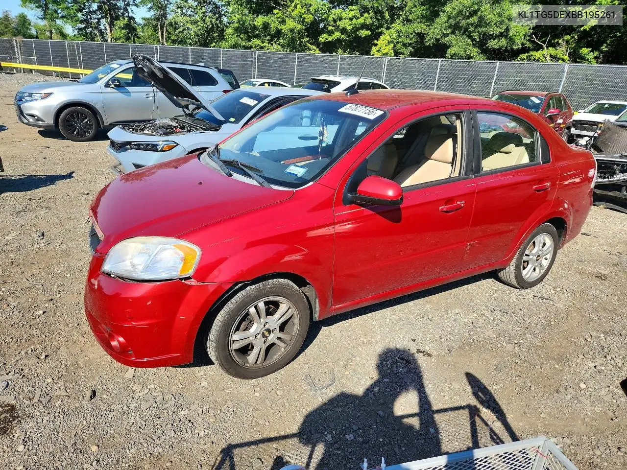 2011 Chevrolet Aveo Lt VIN: KL1TG5DEXBB195261 Lot: 57827156