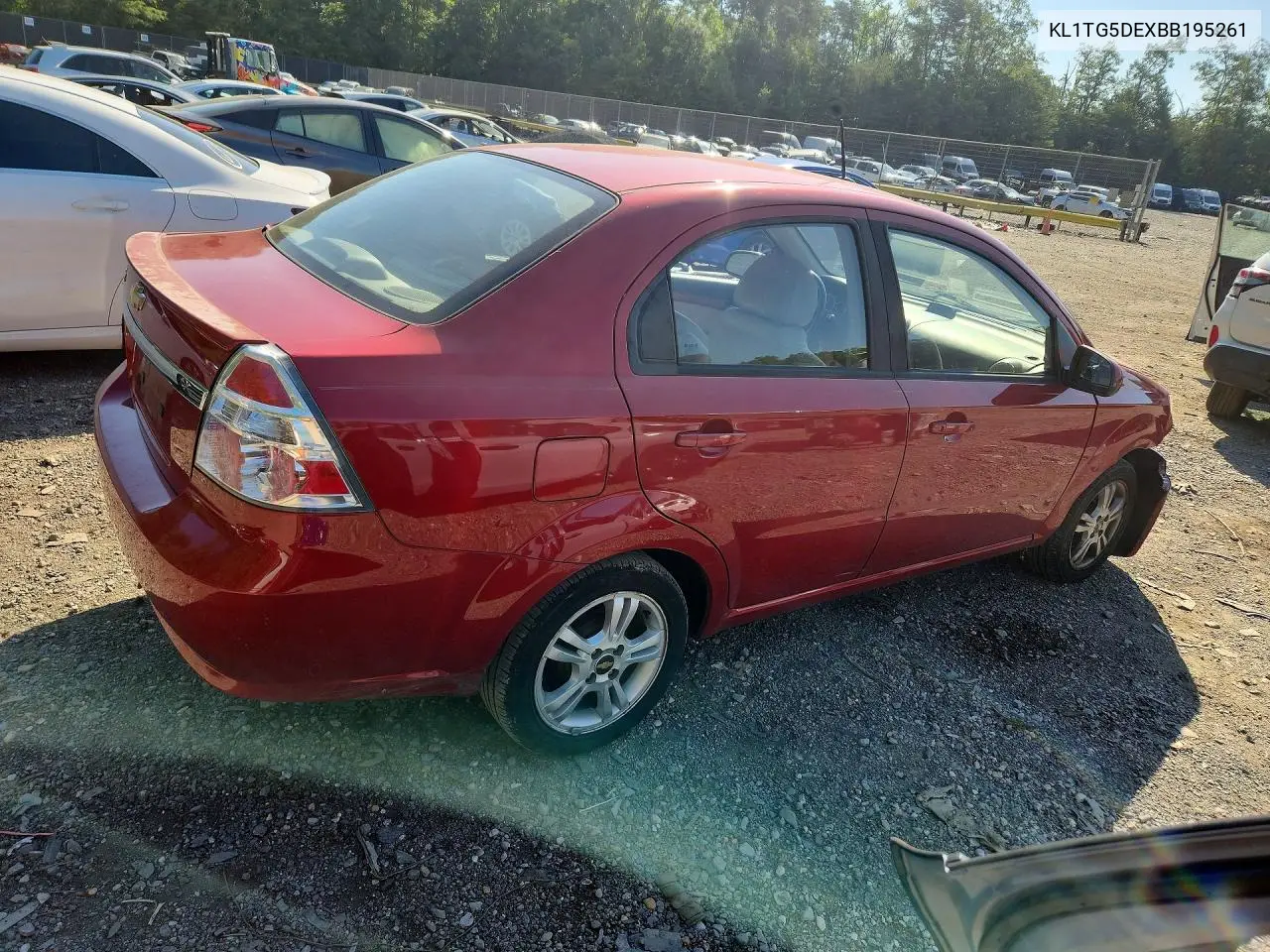 2011 Chevrolet Aveo Lt VIN: KL1TG5DEXBB195261 Lot: 57827156