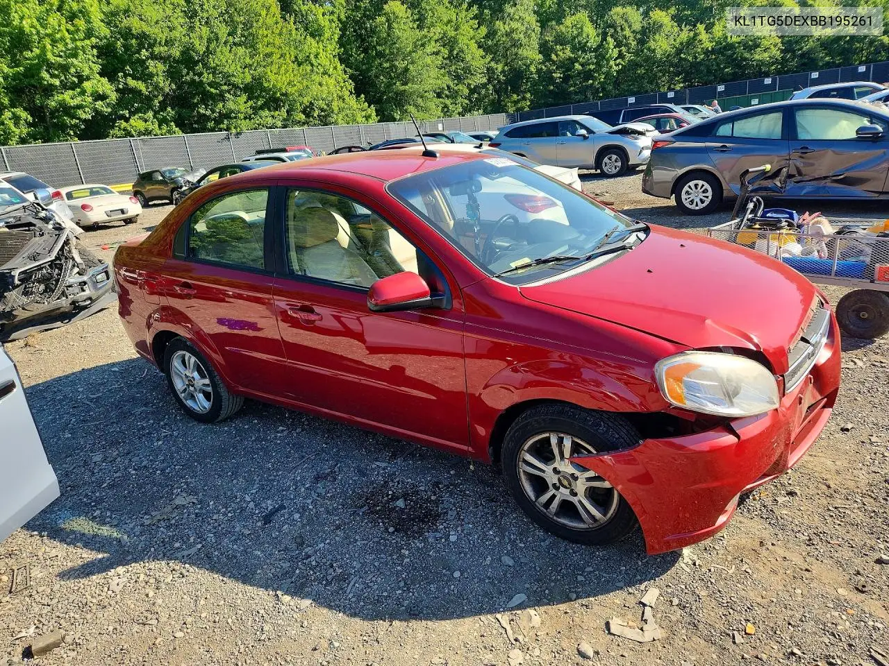 2011 Chevrolet Aveo Lt VIN: KL1TG5DEXBB195261 Lot: 57827156