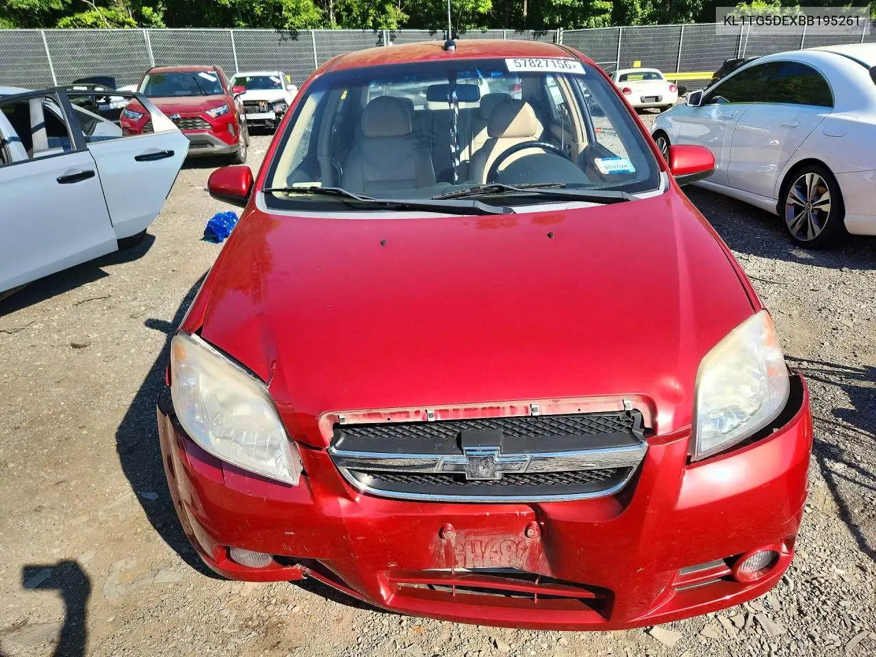 2011 Chevrolet Aveo Lt VIN: KL1TG5DEXBB195261 Lot: 57827156