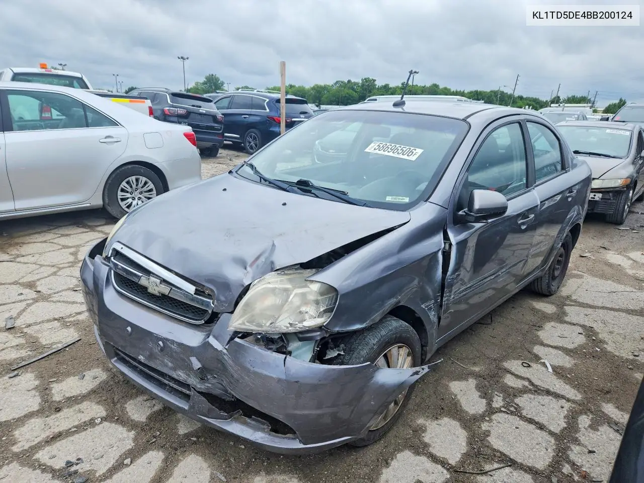 2011 Chevrolet Aveo Ls VIN: KL1TD5DE4BB200124 Lot: 58696506