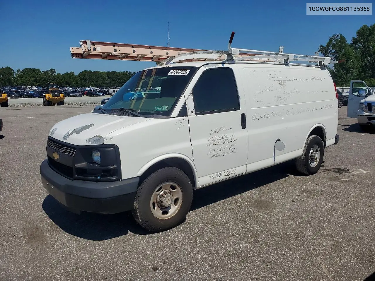 2011 Chevrolet Express G2500 VIN: 1GCWGFCG8B1135368 Lot: 61200706