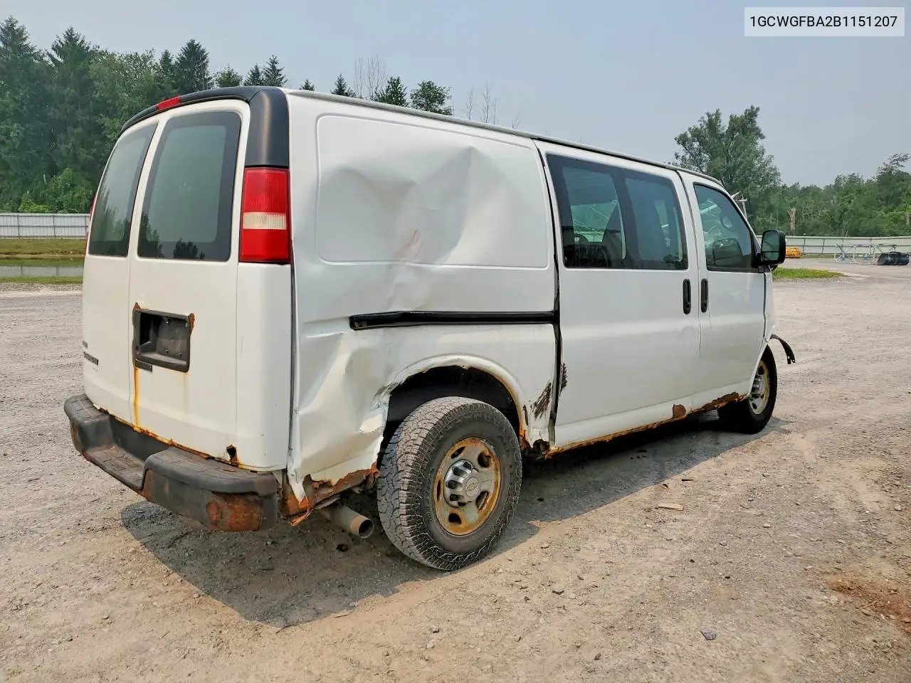 2011 Chevrolet Express G2500 VIN: 1GCWGFBA2B1151207 Lot: 61301686