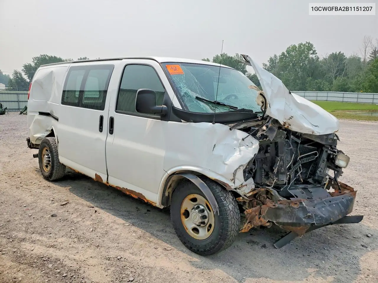 2011 Chevrolet Express G2500 VIN: 1GCWGFBA2B1151207 Lot: 61301686