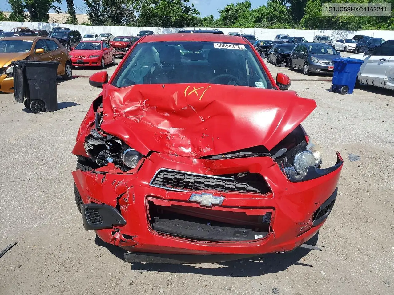 2012 Chevrolet Sonic Lt VIN: 1G1JC5SHXC4163241 Lot: 56694376