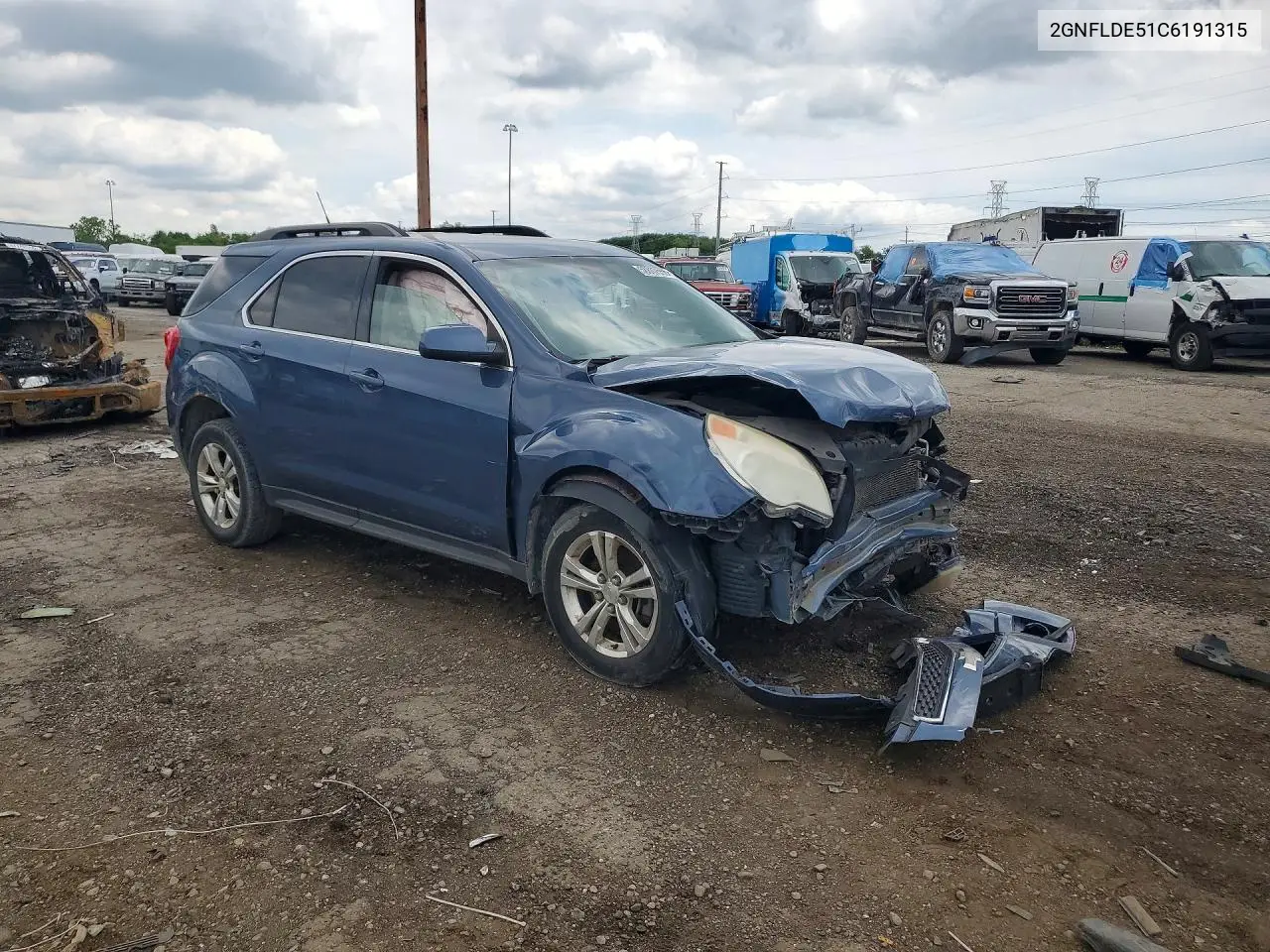 2012 Chevrolet Equinox Lt VIN: 2GNFLDE51C6191315 Lot: 58817556