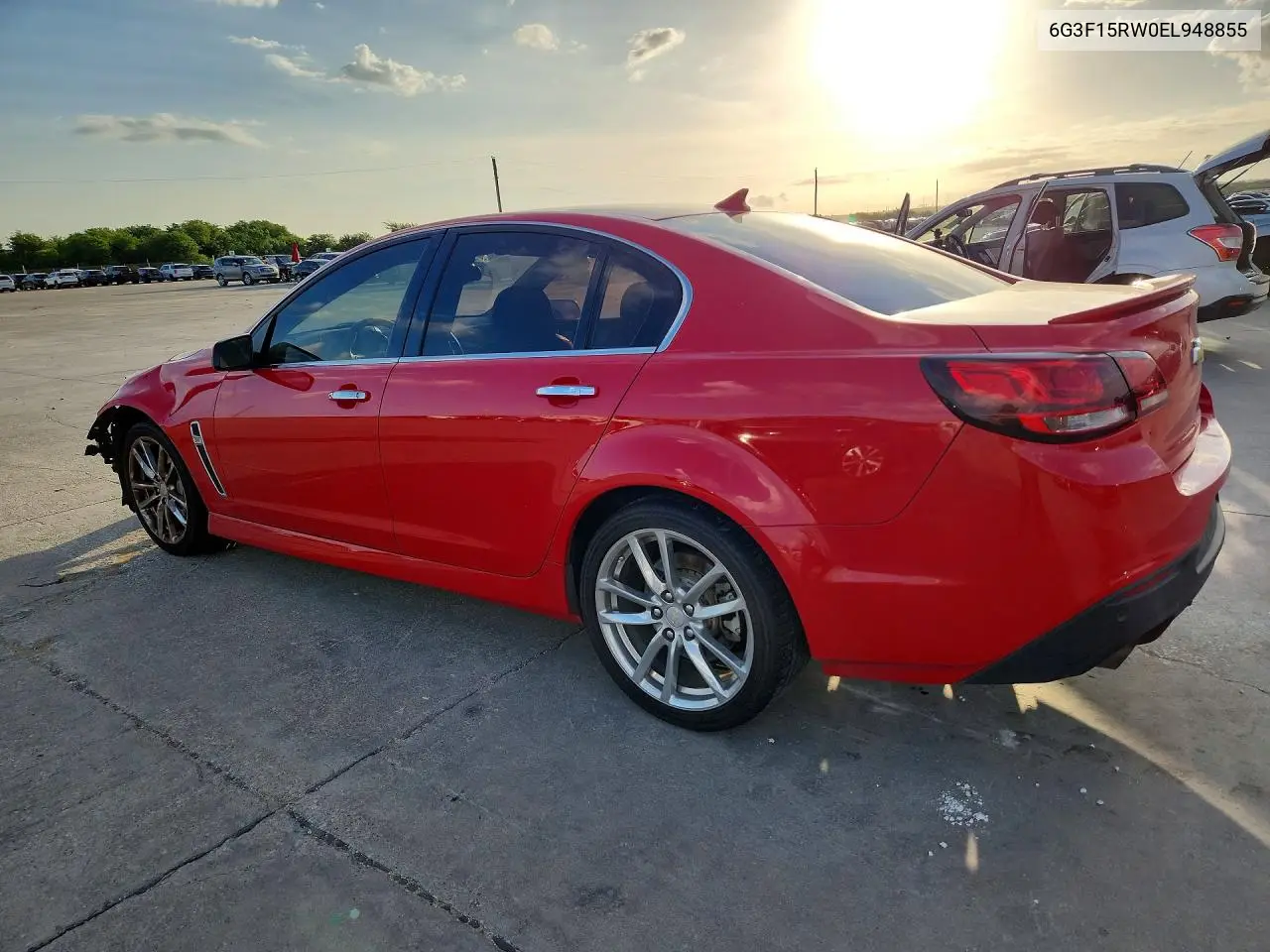 2014 Chevrolet Ss VIN: 6G3F15RW0EL948855 Lot: 57131446