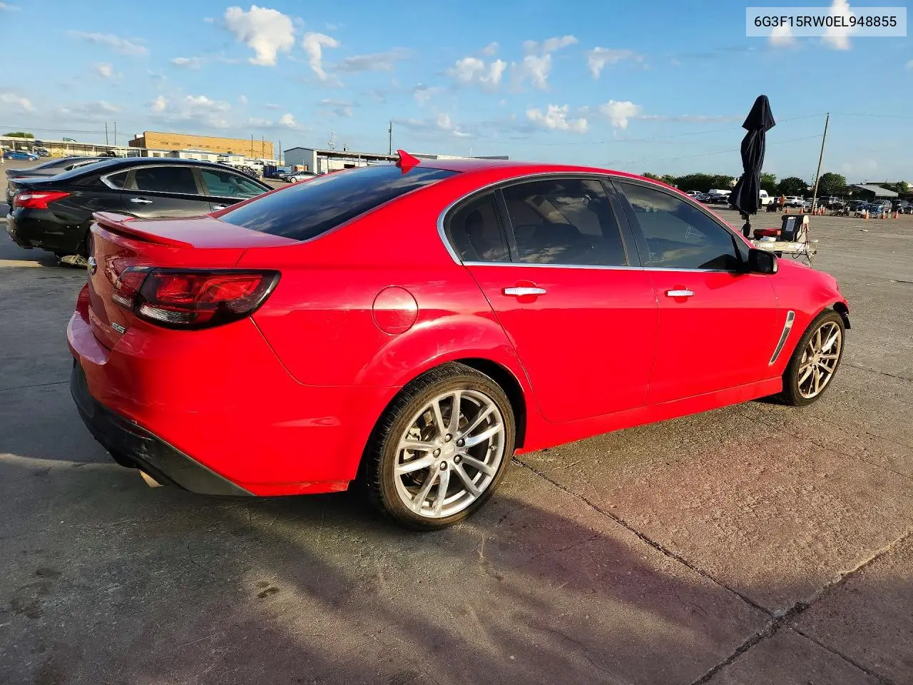 2014 Chevrolet Ss VIN: 6G3F15RW0EL948855 Lot: 57131446