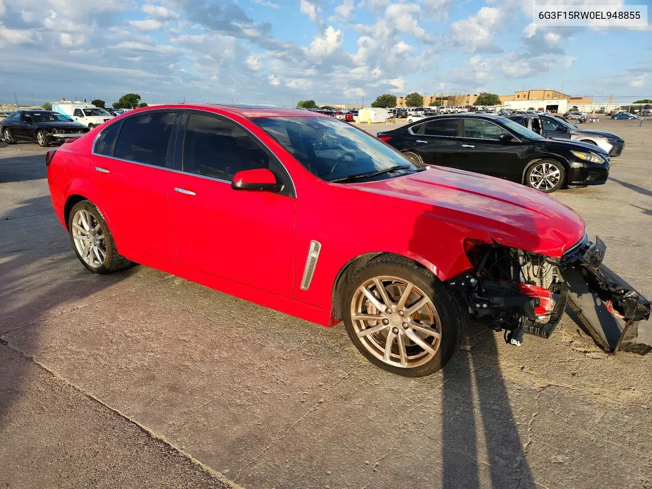 2014 Chevrolet Ss VIN: 6G3F15RW0EL948855 Lot: 57131446