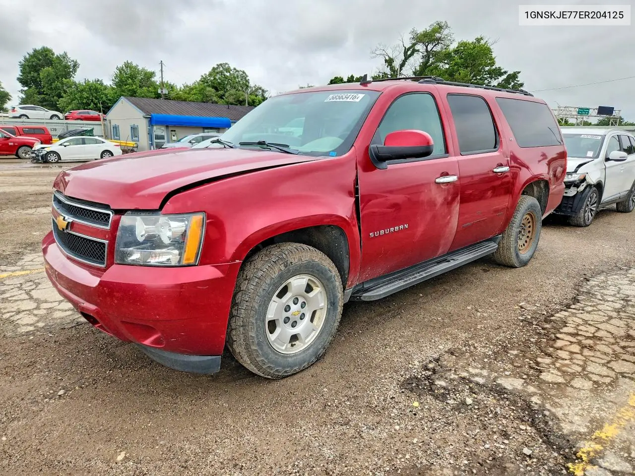 2014 Chevrolet Suburban K1500 Lt VIN: 1GNSKJE77ER204125 Lot: 58563416