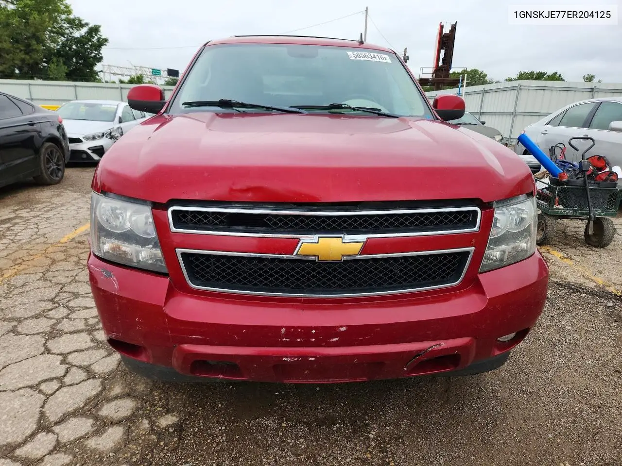 2014 Chevrolet Suburban K1500 Lt VIN: 1GNSKJE77ER204125 Lot: 58563416