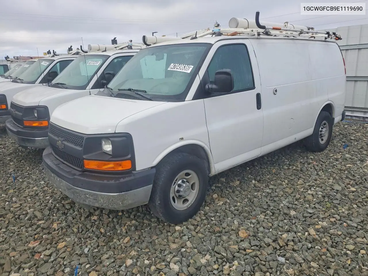 2014 Chevy Express G2500 Cargo VIN: 1GCWGFCB9E1119690 Lot: 62010456