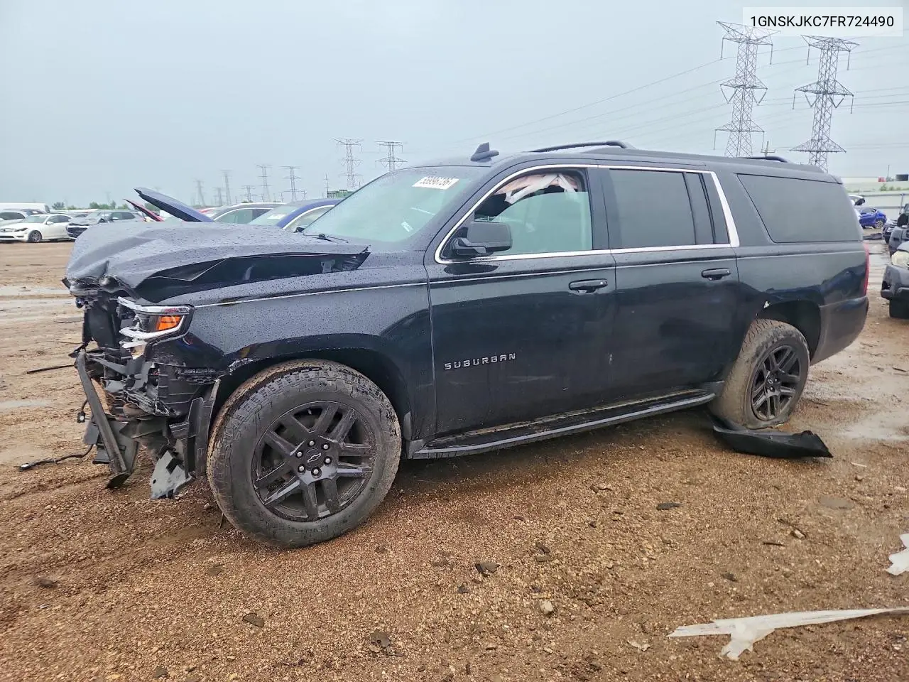 2015 Chevrolet Suburban K1500 Lt VIN: 1GNSKJKC7FR724490 Lot: 55996736