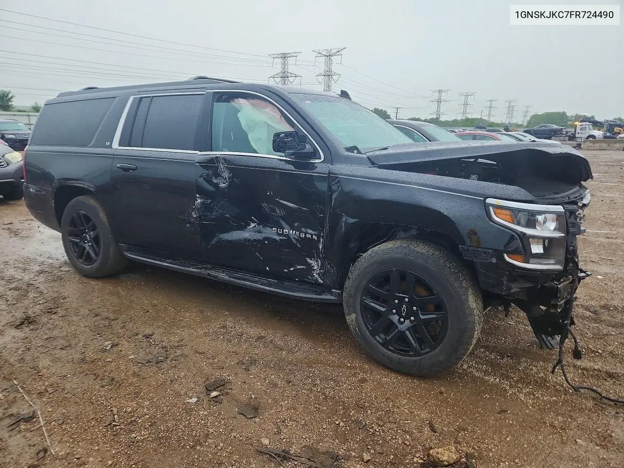 2015 Chevrolet Suburban K1500 Lt VIN: 1GNSKJKC7FR724490 Lot: 55996736