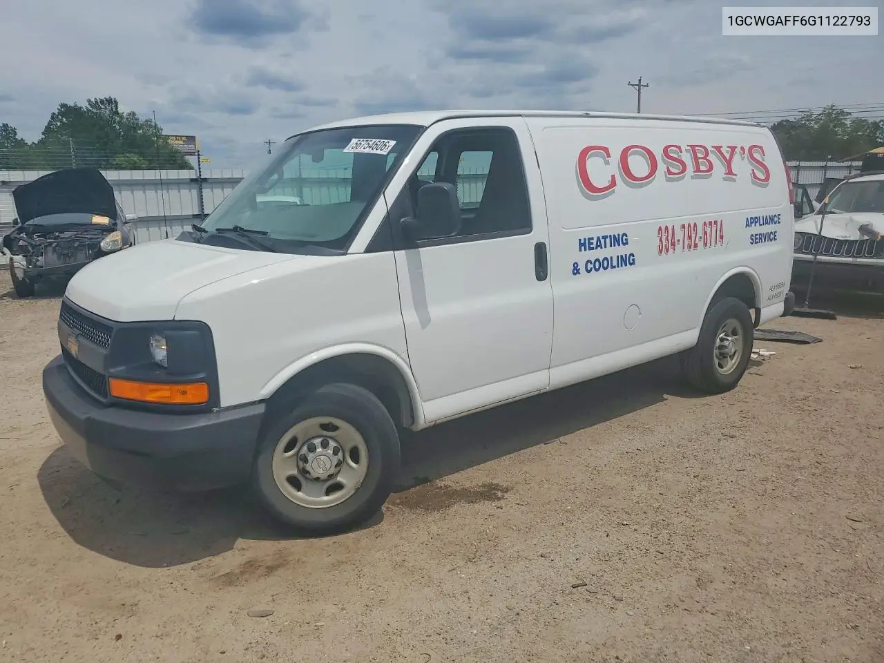 2016 Chevrolet Express G2500 VIN: 1GCWGAFF6G1122793 Lot: 56754606