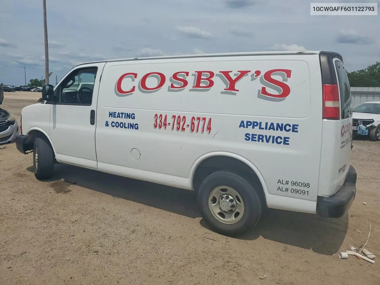 2016 Chevrolet Express G2500 VIN: 1GCWGAFF6G1122793 Lot: 56754606