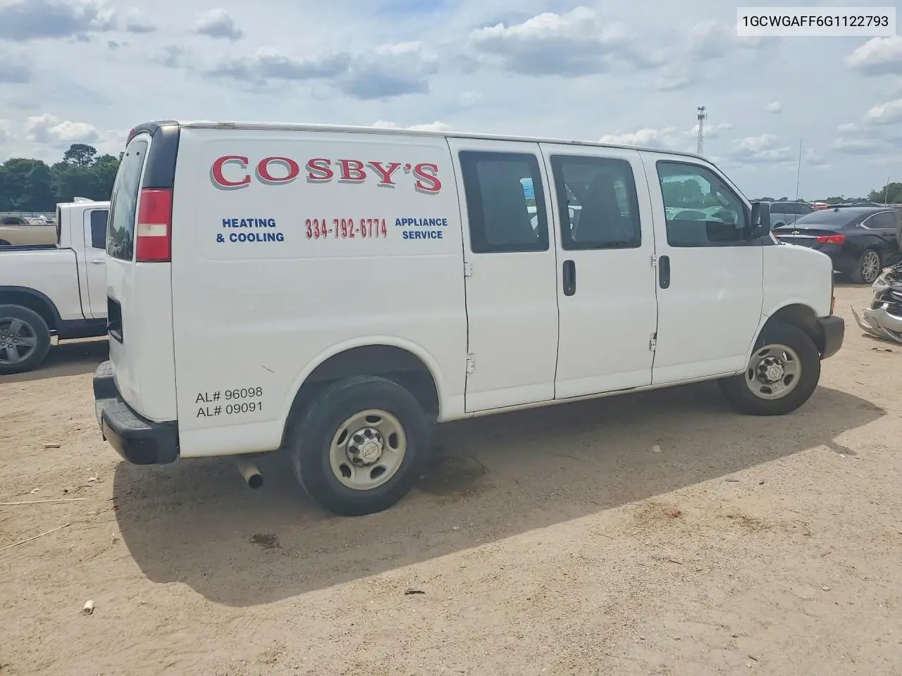 2016 Chevrolet Express G2500 VIN: 1GCWGAFF6G1122793 Lot: 56754606