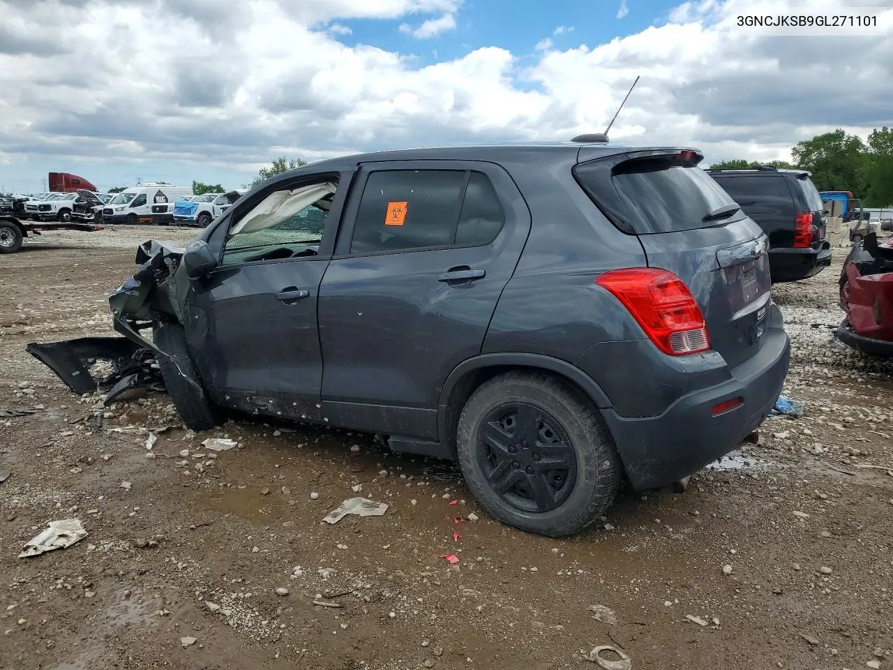 2016 Chevrolet Trax Ls VIN: 3GNCJKSB9GL271101 Lot: 57607086