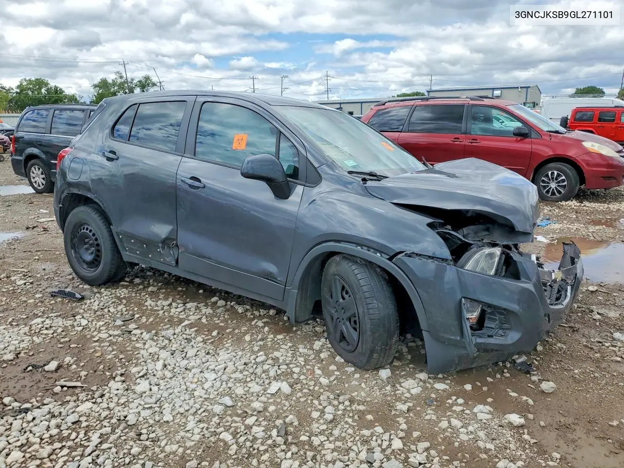 2016 Chevrolet Trax Ls VIN: 3GNCJKSB9GL271101 Lot: 57607086