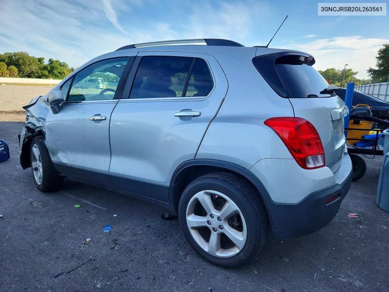 2016 Chevrolet Trax Ltz VIN: 3GNCJRSB2GL263561 Lot: 57975756